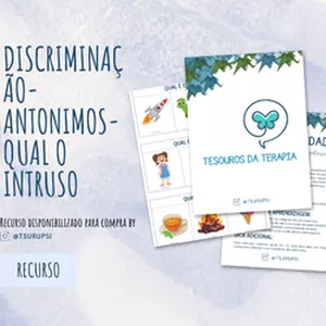 Imagem de capa para o Ebook Jogo de Discriminação - Antonimos - Qual o Intruso