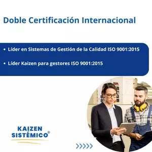 Imagen de portada para Curso online Certificación internacional de doble certificación Lider ISO &amp; Lider Kaizen