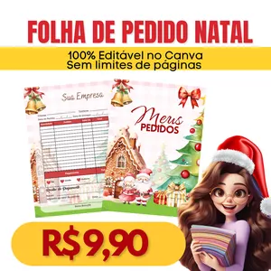 Imagem de capa para o Ebook Folha de Pedido Natal - Rivânia Ribeiro