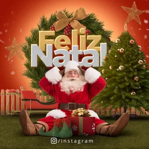 Imagem principal do produto Pack 30 artes editáveis Canva para Instagram tema Natal