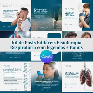 Imagem do curso Kit de Post Editáveis para Fisioterapia Respiratória