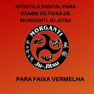 Imagem de capa para o Curso online Apostila digital para exame de faixa vermelha de Morganti Ju-Jitsu