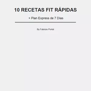 Imagen de portada para Ebook 10 Recetas Fit Rapidas( Plan express de 7 dias)