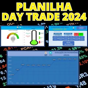 Imagem de capa para o Curso online Planilha Day Trade Anual 2024 com Controle de Imposto de Renda