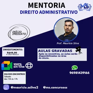 Imagem de capa para o Curso online Mentoria em Direito Administrativo