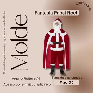 Imagem de capa para o Ebook Molde fantasia papai noel 