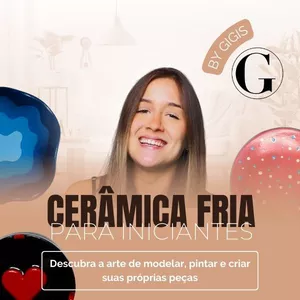 Imagem de capa para o Curso online Cerâmica Fria para Iniciantes - By Gigis
