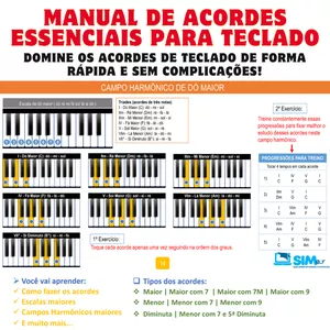 Imagem de capa para o Ebook Manual de Acordes - Campo Harmônico - Teclado