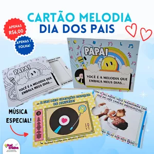 Imagem de capa para o Curso online CARTÃO MELODIA - DIA DOS PAIS - 💡PROF CRIATIVA