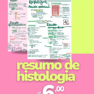Imagem de capa para o Ebook Resumo de Histologia - Biologia