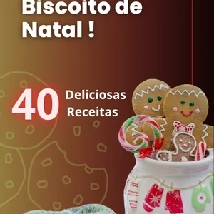 Imagem de capa para o Ebook Livro de receitas de biscoito de Natal 