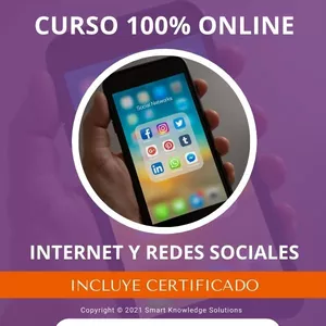 Imagen principal del producto Curso completo 100% Online de Internet y Redes Sociales incluye libro y certificado