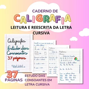 Imagem de capa para o Curso online CALIGRAFIA(Estudo das Consoantes)