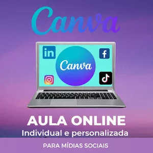 Imagem de capa para o Curso online Aulas Online de Canva para mídias sociais -Individual e personalizada