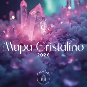 Imagem de capa para o Serviço online Mapa Cristalino 2026: Leitura Energética Anual com Cristais e Tarô | Karen Beles