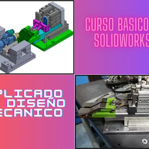 Imagen de portada para Curso online Curso de solidworks para principiantes aplicado al diseño mecánico