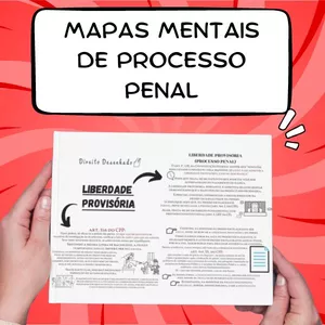 Imagem de capa para o Ebook Pacote de Mapas Mentais de Processo Penal (Atualizado - 2026)