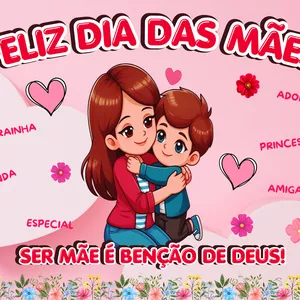 Imagem de capa para o Ebook *Mural Dia das Mães*  🌷