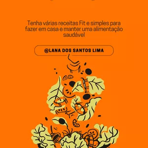 Imagem de capa para o Ebook Receitas Fitness em casa.