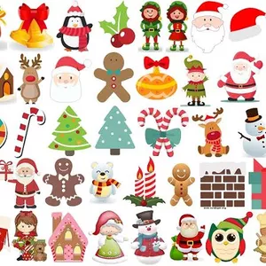 Imagem de capa para o Ebook 44 Moldes de Natal para  E.V.A e Feltro.