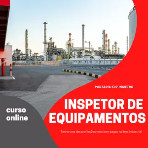 Imagem de capa para o Curso online Curso Inspetor de Equipamentos - IEQ - portaria 537 INMETRO - SPIE (NR13)
