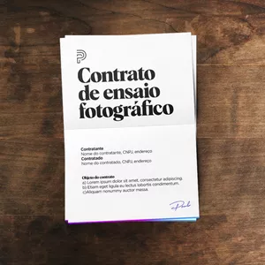 Imagem de capa para o Ebook Contrato de Ensaio Fotográfico