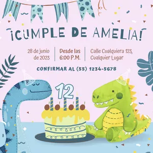 Imagen de portada para Ebook INVITACIÓN CUMPLEAÑOS DINOSAURIOS