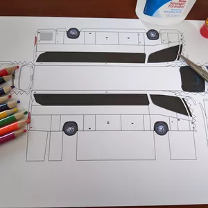 Imagen de portada para Ebook Autobuses Imprimibles en Casa y Armables