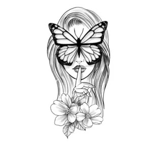 Cover image for Online course Graphics Floral Woman Svg Png, Butterfly Flower Svg, Woman With Flower Svg, Butterfly Girl Fairy Svg, Floral Butterfly Svg, Digital Download