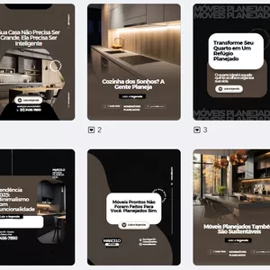 Imagem de capa para o Curso online 60 Posts Móveis Planejados