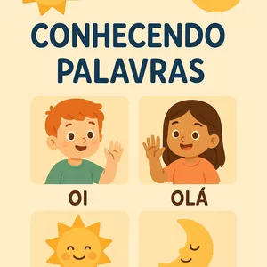 Imagem de capa para o Ebook CONHECENDO PALAVRAS - LIBRAS BILÍNGUE 