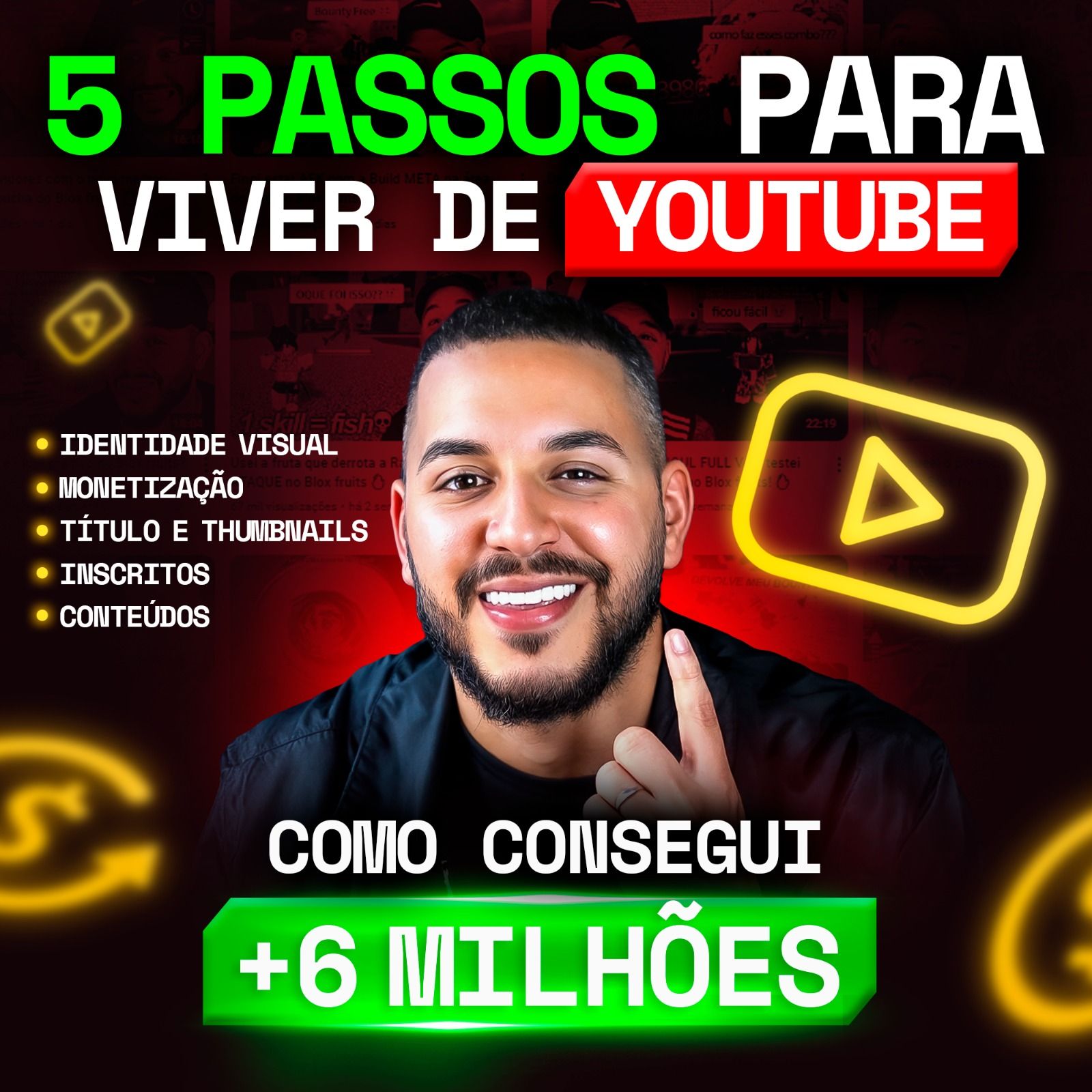 Imagem do curso 5 Passos pra Viralizar e Viver do Youtube
