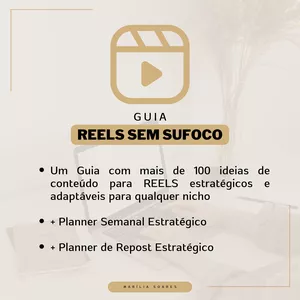 Imagem de capa para o Ebook GUIA REELS SEM SUFOCO