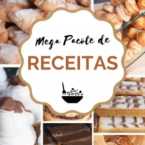 Imagem de capa para o Ebook Mega Pacote de Receitas