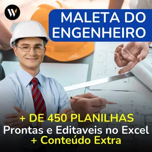 Imagem de capa para o Ebook Maleta do Engenheiro + de 450 Planilhas Editáveis