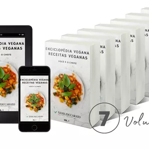 Imagem principal do produto 1500 Receitas Veganas. Enciclopédia Vegana Receitas Veganas - Você é o Chef...