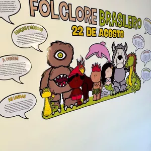 Imagem de capa para o Ebook Painel informativo tema Folclore Brasileiro.💚🍀