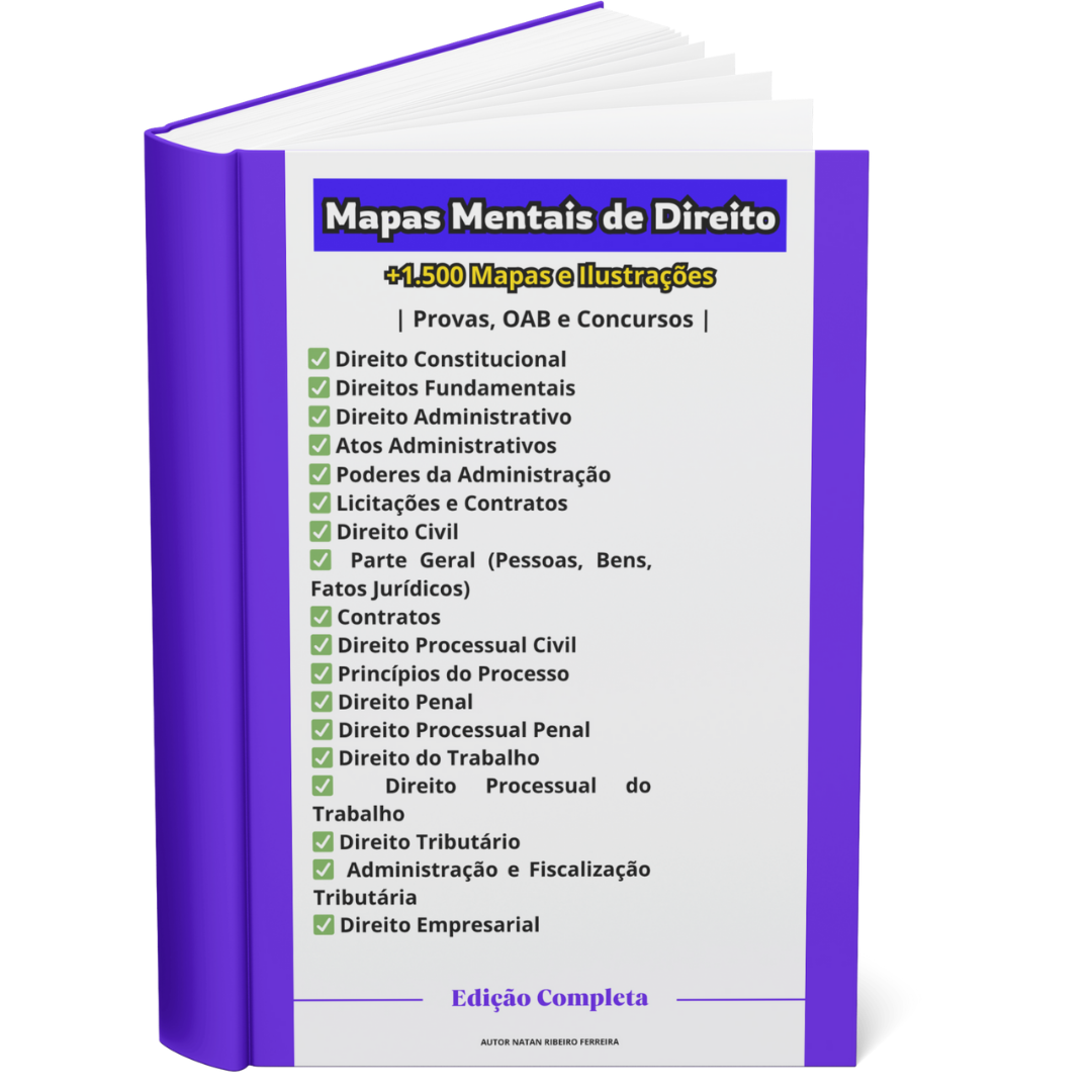 Imagem do curso Mapas Mentais de Direito — +1.500 Mapas e Ilustrações | Provas, OAB e Concursos | Edição Completa + Bônus