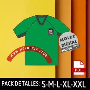 Imagen de portada para Curso online Molde Patrón Tshirt Remera Camiseta de Fútbol