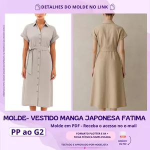 Imagem de capa para o Curso online Molde Vestido Manga Japonesa 