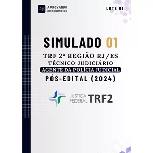 Imagem de capa para o Ebook 07 Simulados TRF 2° Região - Agente da Polícia Judicial (Pós edital 2024)