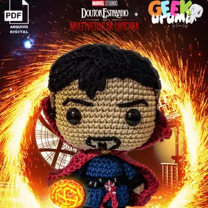 Imagem de capa para o Ebook GeekUrumi - Amigurumi Doutor Estranho