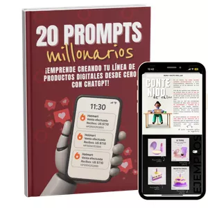 Imagen de portada para Ebook 20 PROMPTS MILLONARIOS 