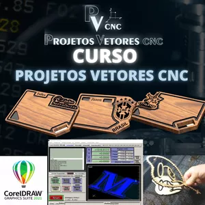 Imagem de capa para o Curso online CURSO PROJETOS/VETORES CNC