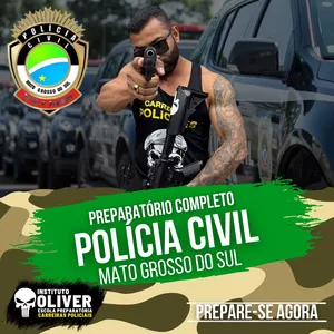 Imagem de capa para o Curso online 👮‍♂️Preparatório Completo POLÍCIA CIVIL do Mato Grosso do Sul   👮‍♂️ PCMS - Instituto Óliver 