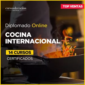 Imagen de portada para Curso online Diplomado Cocina Internacional - 14 cursos online.