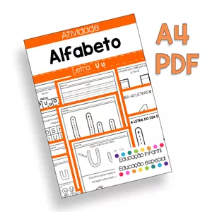 Imagem de capa para o Ebook Atividade do alfabeto - Letra U u - Bastão