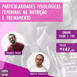 Imagem de capa para o Evento online Particularidades fisiológicas femininas na nutrição e treinamento