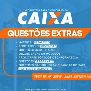 Imagem de capa para o Curso online Questões Complementares+CESGRANRIO CEF 2024 - Informática