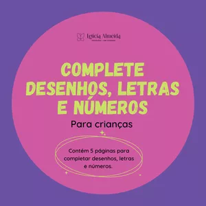 Imagem de capa para o Ebook COMPLETE OS DESENHOS, LETRAS E NÚMEROS